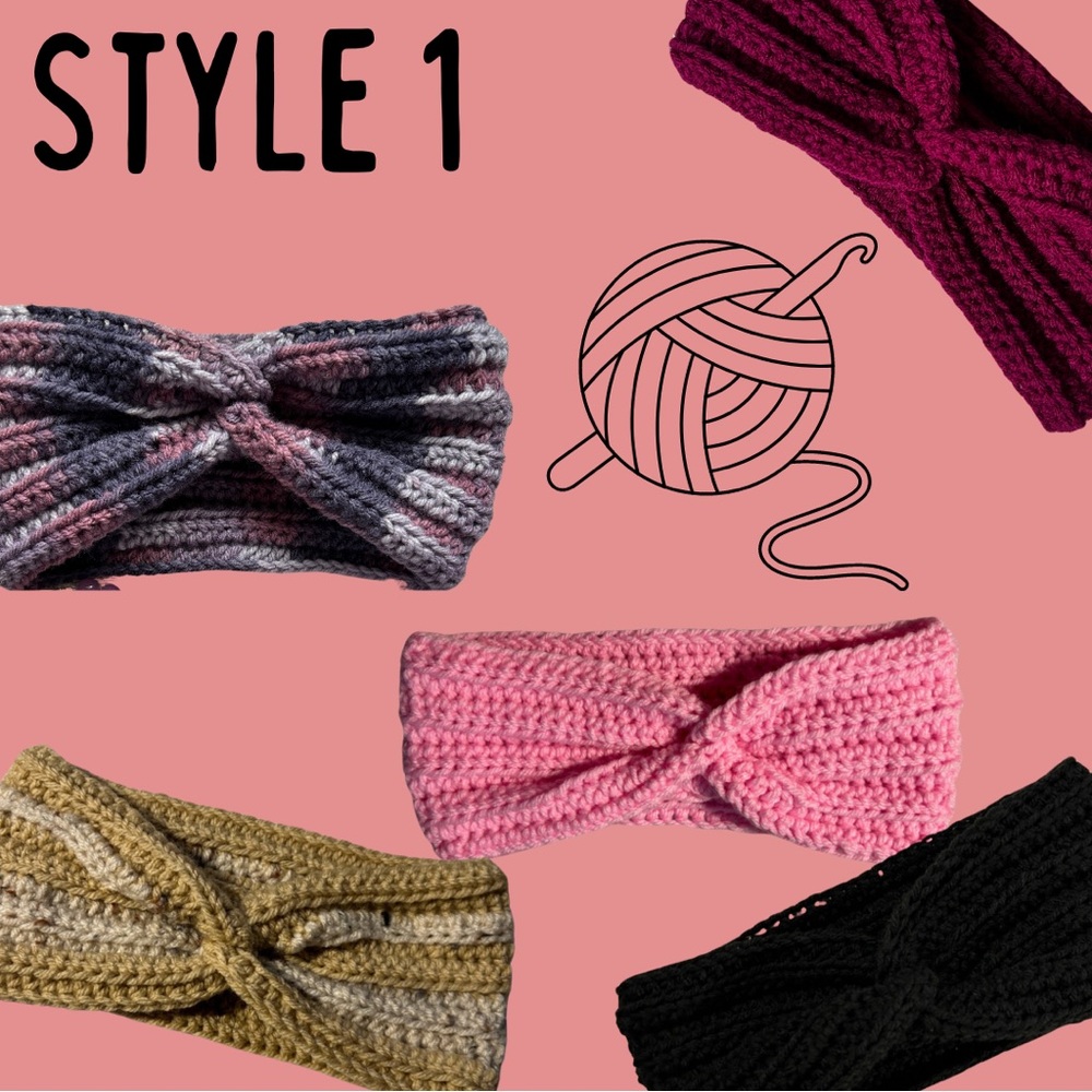 Pick Color & Style Crochet Head Bands - Picture 3 of 5